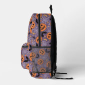 Paarse Jack-O-Lantern Halloweenpatroon Bedrukte Rugzak (Rechts)