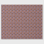 Paarse Jack-O-Lantern Halloweenpatroon Cadeaupapier (Vlak)