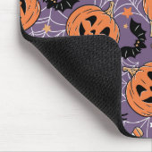 Paarse Jack-O-Lantern Halloweenpatroon Muismat (Hoek)