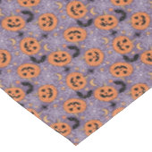 Paarse Jack-O-Lantern Halloweenpatroon Tafelkleed (Gekanteld)