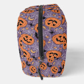 Paarse Jack-O-Lantern Halloweenpatroon Toilettasje (Rechts)