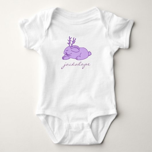 Paarse Jackalope Romper (Voorkant)