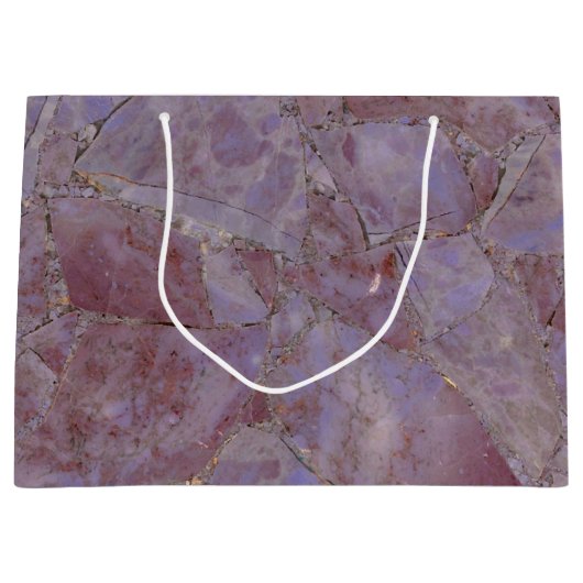 Paarse Jade Marble Print Groot Cadeauzakje (Voorkant)