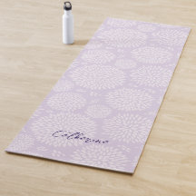 Paarse Japans geïnspireerde bloemenpatroon Monogra