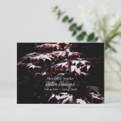 Paarse Japans Maple Memorial Service uitnodiging (Staand voorkant)