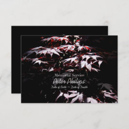 Paarse Japans Maple Memorial Service uitnodiging