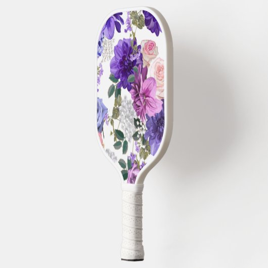 Paarse Japanse bloemen Pickleball Paddle (Links)