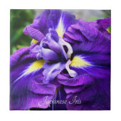 Paarse Japanse Iris Bloem Floral Tegeltje (Voorkant)