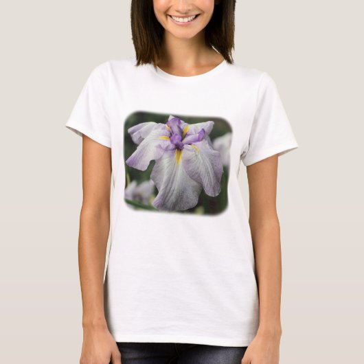 Paarse Japanse Iris Bloem Natuur  T-shirt (Voorkant)