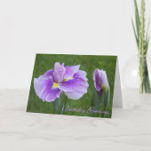 Paarse Japanse Iris Floral Birthday Kaart (Voorkant)