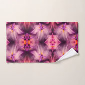 Paarse Japanse Iris Flower Abstract Bad Handdoek (Handdoek)