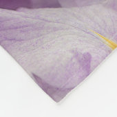 Paarse Japanse Iris Flower Abstract Fleece Deken (Hoek)