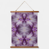 Paarse Japanse Iris Flower Abstract Hangend Wandkleed (Voorkant)