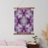 Paarse Japanse Iris Flower Abstract Hangend Wandkleed (Slaapkamer)