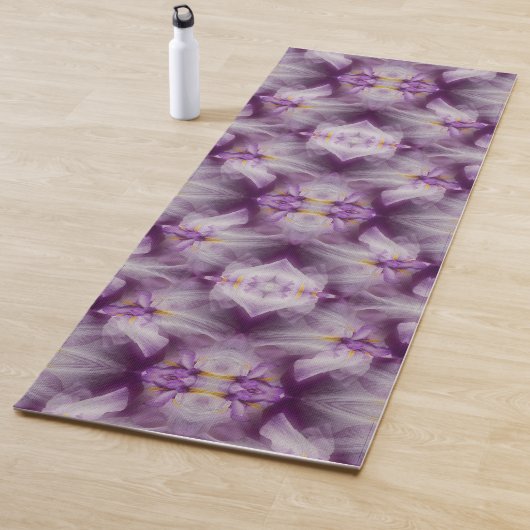 Paarse Japanse Iris Flower Abstract Yogamat (In situ)