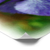 Paarse Japanse Iris Flower Photo Painting Poster (Hoek)