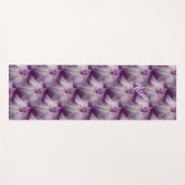 Paarse Japanse Iris-ventilator op maat Yogamat (Voorkant (horizontaal))