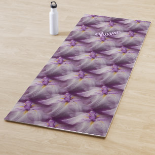 Paarse Japanse Iris-ventilator op maat Yogamat