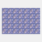 Paarse japanse vlinder inpakpapier vel (Voorkant 3)