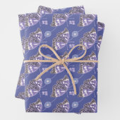 Paarse japanse vlinder inpakpapier vel (In situ)