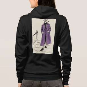 Paarse Jas Hond Hoodie Trap