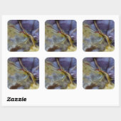 Paarse Jaspis Vierkante Sticker (Vel)