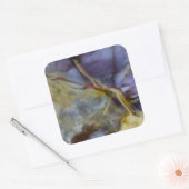 Paarse Jaspis Vierkante Sticker (Envelop)
