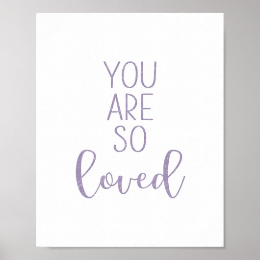 Paarse je bent zo geliefd poster (Voorkant)