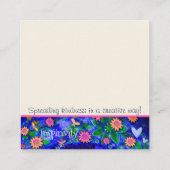 Paarse je maakt het verschil Vriendelijkheid Kaart Vierkante Visitekaartje (Achterkant)