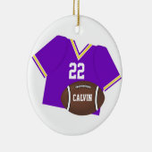 Paarse Jersey en Football Ornament (Rechts)