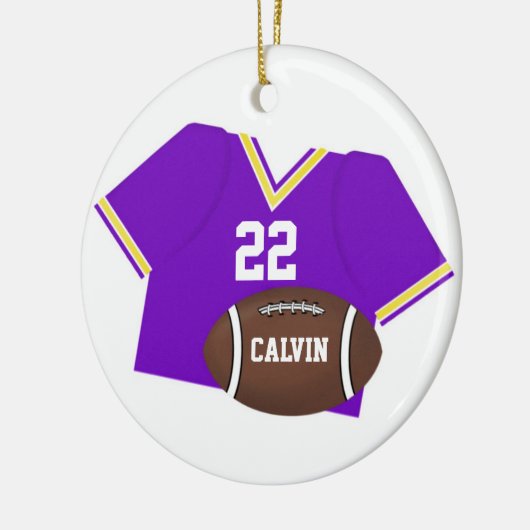 Paarse Jersey en Football Ornament (Links)
