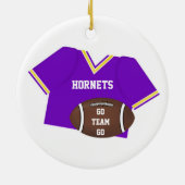 Paarse Jersey en Football Ornament (Achterkant)