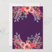 Paarse Jewel Tone Waterverf Bloemen Verjaardag Kaart (Achterkant)
