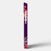 Paarse Jewel Tone Waterverf Flowers Monogrammen Case-Mate iPhone Case (Achterkant / Links)