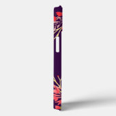 Paarse Jewel Tone Waterverf Flowers Monogrammen Case-Mate iPhone Case (Achterkant / Rechts)