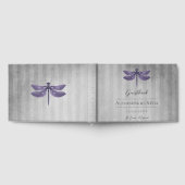 Paarse Jeweled Dragonfly bruiloft Gastenboek (Volledig)