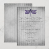 Paarse Jeweled Dragonfly repetitie diner Kaart (Voorkant / Achterkant)