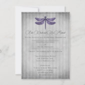 Paarse Jeweled Dragonfly repetitie diner Kaart (Voorkant)