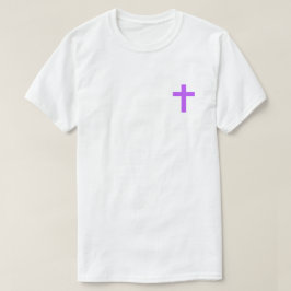 Paarse Jezus houdt van me T-shirt
