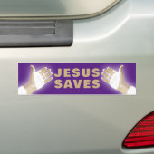 PAARSE JEZUS REDT BUMPERSTICKER (Op auto)