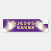PAARSE JEZUS REDT BUMPERSTICKER (Voorkant)
