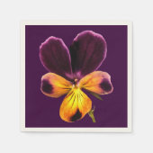 Paarse Johnny Jump Up Flowers Papieren servetten (Voorkant)