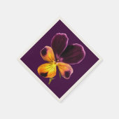 Paarse Johnny Jump Up Flowers Papieren servetten (Hoek)