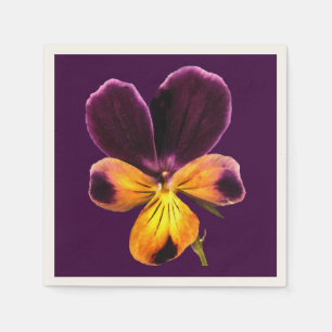 Paarse Johnny springt op bloemen papier Servetten