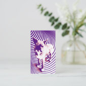 paarse jongen visitekaartje (Staand voorkant)