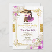 Paarse jongens en meisjes Baptisme en Derde verjaa Kaart (Voorkant)