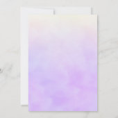 Paarse Joodse baby naamgevingsceremonie Simchat Ba Kaart (Achterkant)