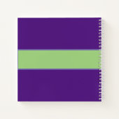 Paarse Jouw naam Familie Ontvangt Manuscript Typog Notitieboek (Achterkant)