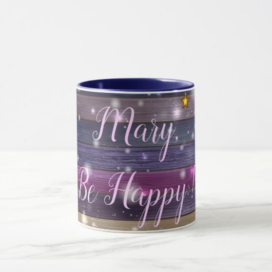  Paarse Jouw namen zijn blij Mok (Midden)