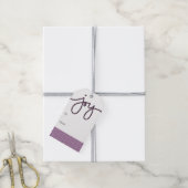 Paarse JOY Gift Labels | 10 stuks verpakking Cadeaulabel (Met Touw)